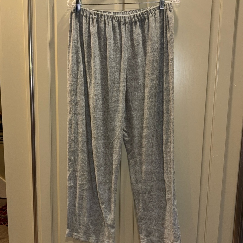 Pippers gray light terry cloth pants